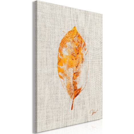 Cuadro decorativo en lienzo con impresión premium de 1 parte sobre marco de madera Patrón de flora dorada 60x90 cm 110015855 (1/3)