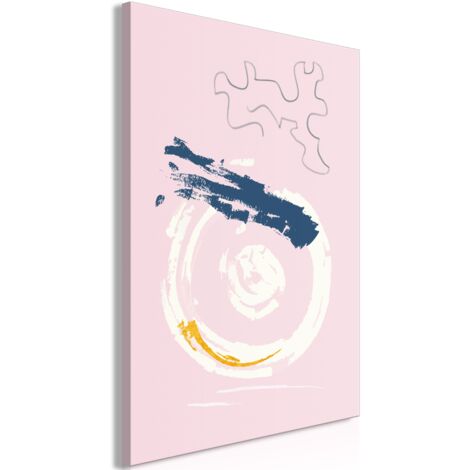 Cuadro decorativo en lienzo con impresión premium en 1 parte sobre marco de madera Patrón de acento rosa 60x90cm 110013342 (1/3)
