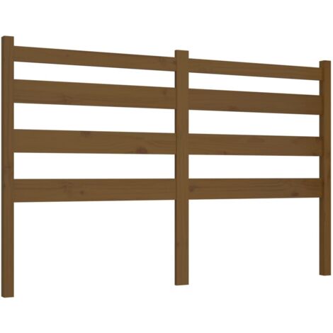 Cabecero complemento de dormitorio mueble 206 x 4 x 100 cm madera maciza marrón claro TDL0202869 (1/4)