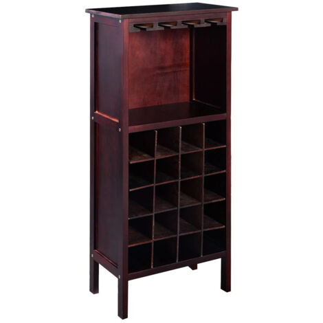 Estante para vino portabotellas botellero de madera portabotellas 20 botellas 200001412