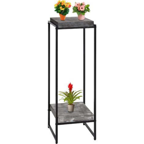 PIOJNYEN Juego De 4 Taburetes De Metal Blanco Rectangulares Para Flores, Mesa Auxiliar, Columna Para Flores, Soporte Para Plantas, Taburete Para Boda, Fiesta, Cena
