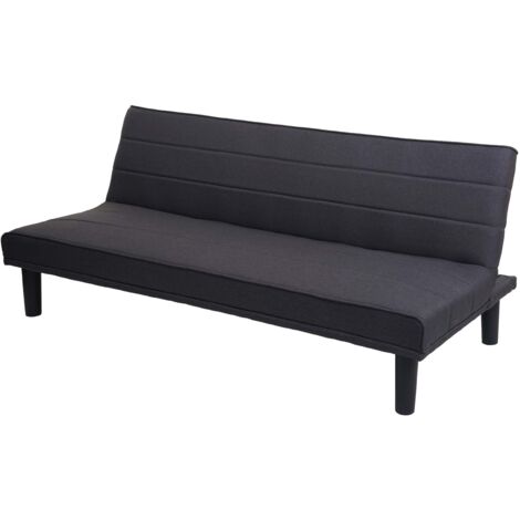 Sofá cama convertible para invitados con función dormir en tejido gris antracita 040001621 (1/5)
