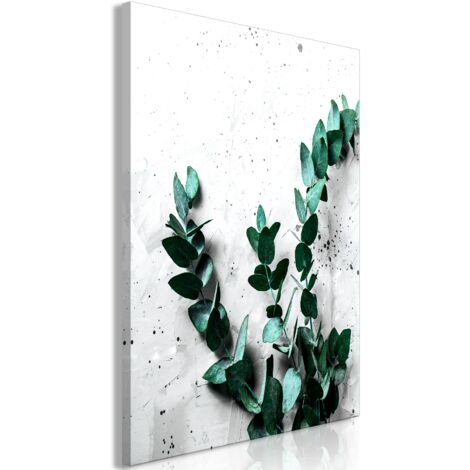 Cuadro decorativo en lienzo con impresión premium en 1 parte sobre marco de madera Patrón con aroma a eucalipto 40x60 cm 110016032 (1/3)
