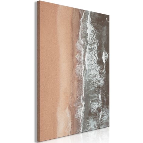 Cuadro decorativo en lienzo con impresión premium de 1 parte sobre marco de madera Patrón de costa 60x90 cm 110018306 (1/3)