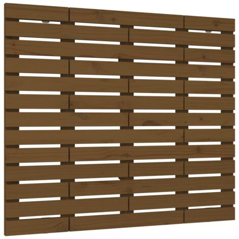 Cabecero complemento de cama para dormitorio mueble de pared 96 x 3 x 91,5 cm madera maciza marrón claro TDL0202554 (1/5)
