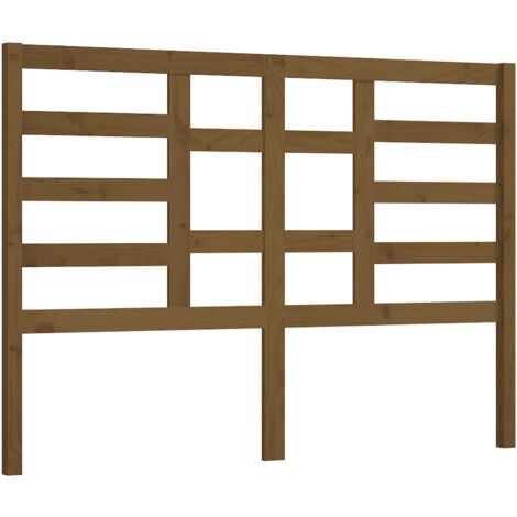 Cabecero complemento de dormitorio mueble 146 x 4 x 104 cm madera maciza marrón claro TDL0202993 (1/4)