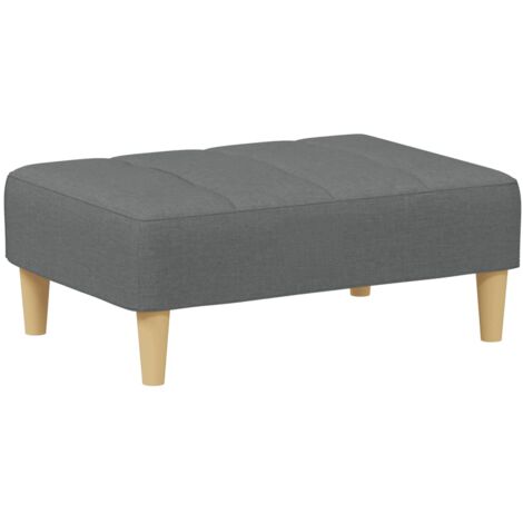 Taburete reposapiés 77 x 55 x 31 cm en tela gris DEC030333 (1/5)