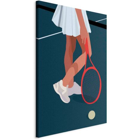 Cuadro decorativo impreso sobre lienzo Motivo de los Juegos Olímpicos de París Tenista con una raqueta roja 60 x 90 cm 110018391 (1/3)