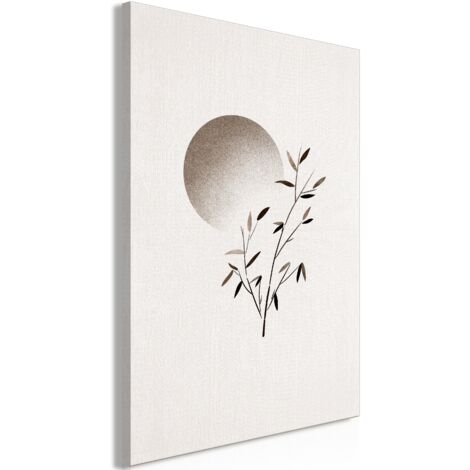 Cuadro decorativo en lienzo con impresión premium en 1 parte sobre marco de madera Patrón minimalista oriental 40x60 cm 110015950 (1/3)