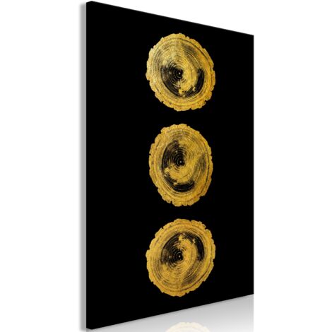 Cuadro decorativo en lienzo con impresión premium de 1 parte sobre marco de madera Patrón de nudos dorados 60x90 cm 110014413 (1/3)