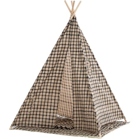 Tienda Tipi Plegable Infantil Starlight Con Alfombra Y Ventana – 120x120x140 Cm – Para Dormitorio, Salón O Camping – Incluye Luz De Estrellas