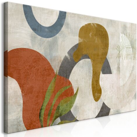 Cuadro decorativo en lienzo con impresión premium de 1 parte sobre marco de madera Patrón de espejismo de formas 120x60 cm 110013508 (1/3)