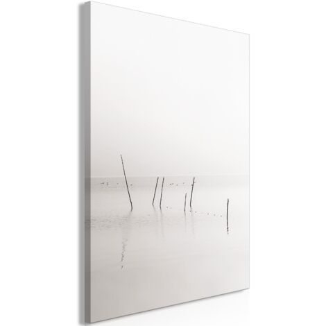 Cuadro decorativo en lienzo con impresión premium de 1 parte sobre marco de madera Patrón de camino brumoso 60x90 cm 110018257 (1/3)