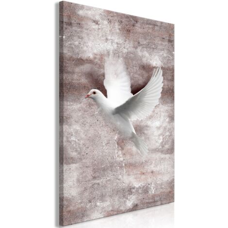 Cuadro decorativo en lienzo con impresión premium de 1 parte sobre marco de madera Patrón de amor en vuelo 60x90 cm 110015077 (1/3)