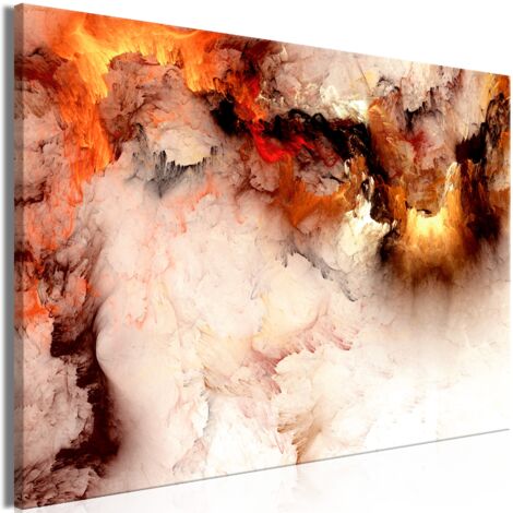Cuadro decorativo en lienzo con impresión premium de 1 parte sobre marco de madera Patrón de abstracción volcánica 120x80 cm 110014125 (1/3)