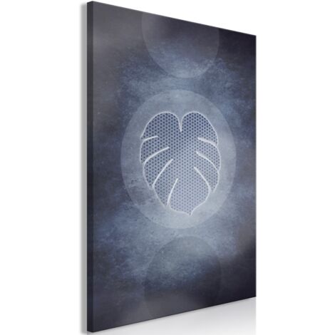 Cuadro decorativo en lienzo con impresión premium en 1 parte sobre marco de madera, diseño inusual de Monstera 60x90cm 110015839 (1/3)