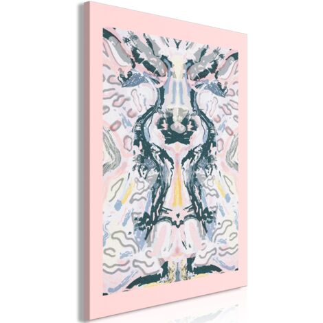 Cuadro decorativo en lienzo con impresión premium en 1 parte sobre marco de madera Patrón Rorschacha Mantra 60x90cm 110013346 (1/3)