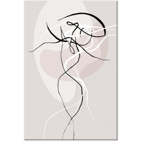 Cuadro decorativo en lienzo con impresión premium de 1 parte sobre marco de madera beige Patrón energético 20x30 cm 110013442 (1/3)