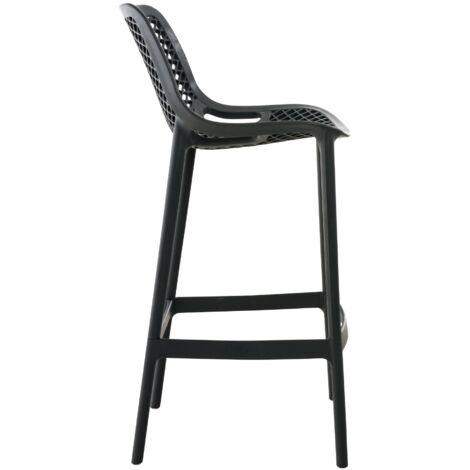 Taburete de bar con reposapiés diseño moderno plástico gris oscuro ...