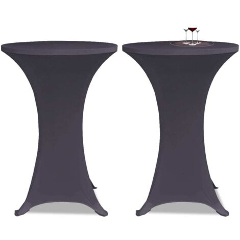 Funda de mesa extensible 80 cm 2 uds Antracita DEC022379 (1/5)