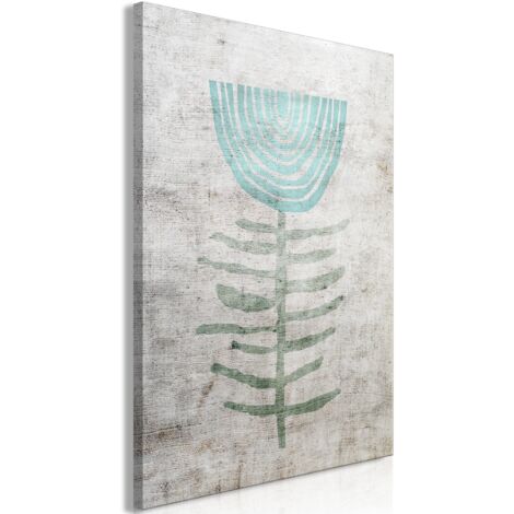 Cuadro decorativo en lienzo con impresión premium en 1 parte sobre marco de madera con estampado de lirios azules 60x90cm 110013858 (1/3)