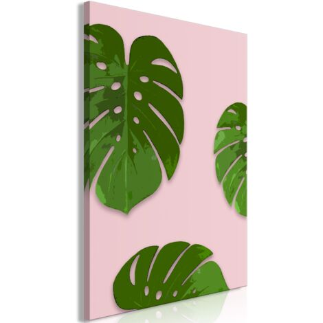 Cuadro decorativo en lienzo con impresión premium en 1 parte sobre marco de madera Patrón de fragmentos exóticos 40x60 cm 110015885 (1/3)