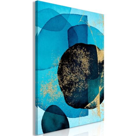 Cuadro decorativo en lienzo con impresión premium de 1 parte sobre marco de madera Patrón de caleidoscopio oceánico 40x60 cm 110013747 (1/3)