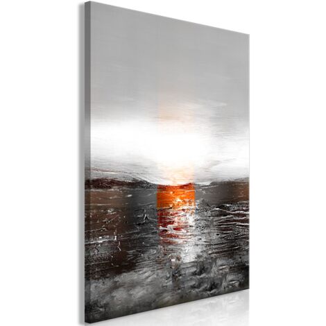 Cuadro decorativo en lienzo con impresión premium de 1 parte sobre marco de madera Patrón abstracto de puesta de sol 60x90 cm 110013248 (1/3)