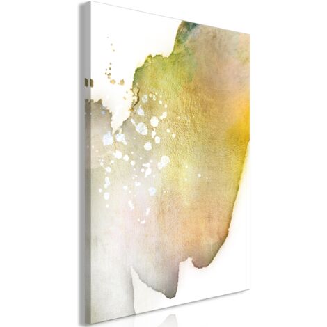Cuadro decorativo en lienzo con impresión premium de 1 parte sobre marco de madera Patrón táctil dorado 60x90 cm 110013432 (1/3)