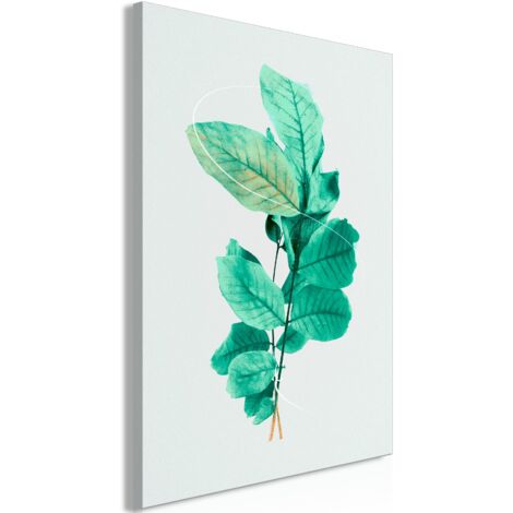 Cuadro decorativo en lienzo con impresión premium en 1 parte sobre marco de madera motivo Grace à la Mint 60x90 cm 110015868 (1/3)