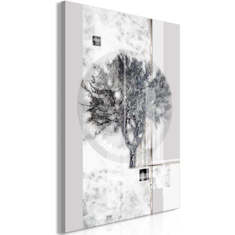 Cuadro decorativo en lienzo con impresión premium en 1 parte sobre marco de madera Patrón de árbol del dinero 40x60cm 110015805 (1/3)