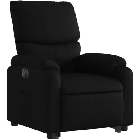 Sillón relax TV con función de elevación eléctrica muy cómoda en PVC negro DEC028469 (1/5)