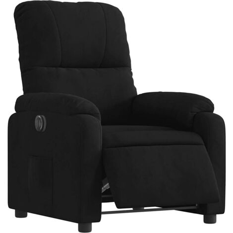 Sillón relax TV con función reclinable eléctrica muy cómodo en tejido de microfibra negro DEC028511 (1/5)