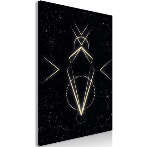 Cuadro decorativo en lienzo con impresión premium en 1 parte sobre marco de madera Patrón de símbolo metafísico 60x90cm 110014345 (1/3)