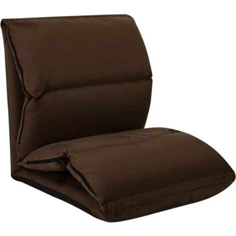 Sillón de suelo colchón regulable sillón de suelo acolchado en microfibra marrón DEC026236 (1/5)