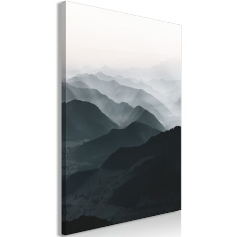 Cuadro decorativo en lienzo con impresión premium en 1 parte sobre marco de madera Patrón de crestas paralelas 40x60 cm 110018262 (1/3)