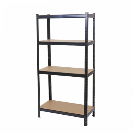 Estantería resistente para taller 160x80x40cm capacidad de carga hasta 320kg metal negro 040003396 (1/5)