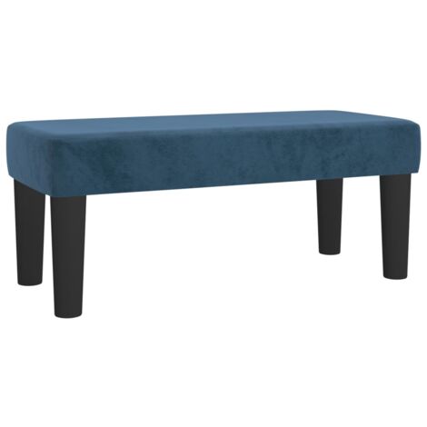Banco extremo 70 x 30 x 30 cm en terciopelo azul DEC024667