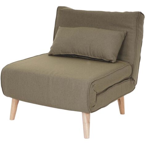 Sillón para dormir sofá cama sillón de relajación funcional dimensiones 185x75 cm en tela verde 040006257 (1/5)