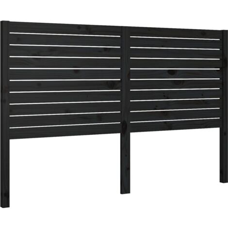 Cabecero complemento de dormitorio mueble 146 x 4 x 100 cm madera de pino negro TDL0202270 (1/4)