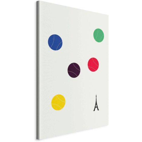 Cuadro decorativo en lienzo impreso sobre lienzo Patrón de los Juegos Olímpicos de París Gráficos digitales 40 x 60 cm 110018349 (1/3)