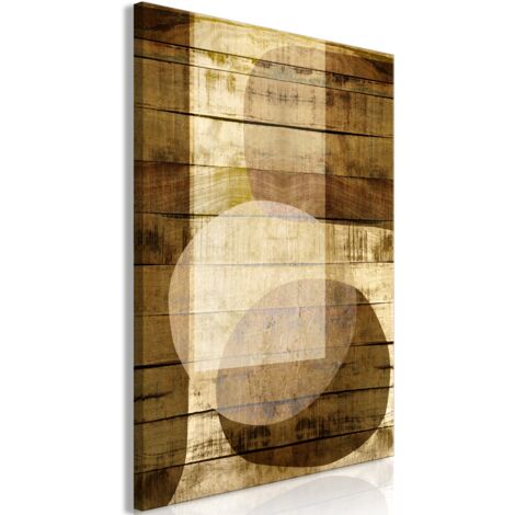 Cuadro decorativo en lienzo con impresión premium de 1 parte sobre marco de madera Patrón de chocolate dorado 40x60 cm 110013380 (1/3)