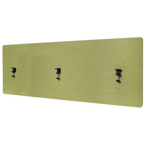 Mampara de oficina acústica mampara de privacidad tablón de anuncios de doble pared 60x160 cm en tela verde 040006433 (1/5)