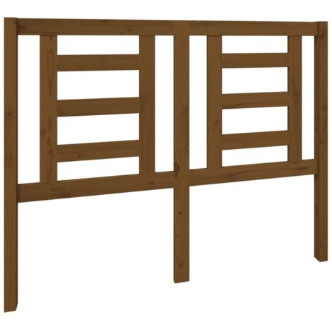 Cabecero complemento de dormitorio mueble 126 x 4 x 100 cm madera maciza marrón claro TDL0203064 (1/4)
