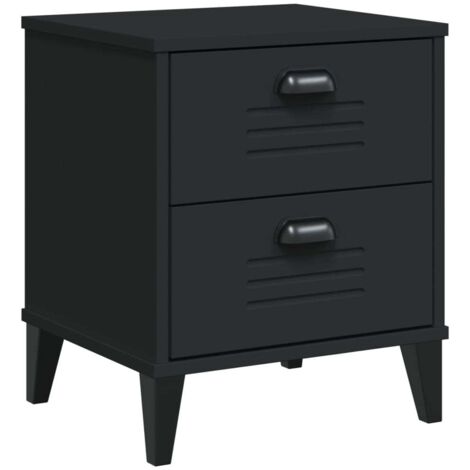 Juego De 2 Mesitas De Noche Con Dos Cajones 40 X 34 X 45 Cm Madera De Pino Blanco Dec036216 97653259