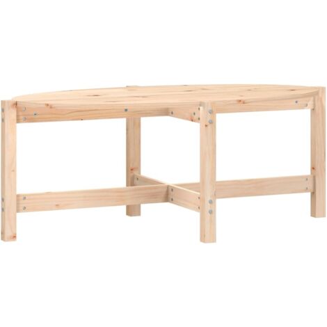 Mesa de centro de diseño sencillo 118 x 63 x 45 cm madera maciza de pino sin tratar DEC037014 (1/5)