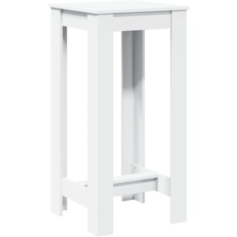 Mesa auxiliar multifuncional mesa alta 51 x 50 x 103,5 cm madera de ingeniería blanca DEC036413