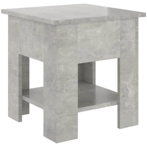 Mesa de centro/mesita de noche/auxiliar diseño moderno y contemporáneo 40 x 40 x 42 cm madera de ingeniería gris DEC039278 (1/3)