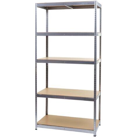 Estantería de carga pesada de metal negro, 5 niveles, capacidad 875 kg, 200 x 100 x 60 cm, 040008686 (1/5)