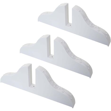 Juego de 3 soportes estabilizadores de pantalla para decoración de interiores 11 x 30 x 2,7 cm plástico blanco 040011431 (1/5)
